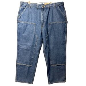 Carhartt Jeans 46x32 Loose Fit Double Front Knee Washed Logger Dungaree Pant NWT